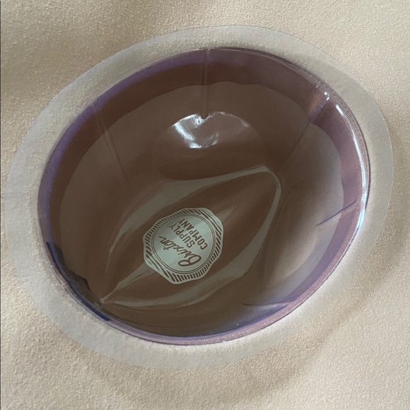 Brixton Joanna neutral felt wool hat wide floppy brim fedora grosgrain ribbon M - Picture 9 of 16